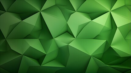 Abstract 3D Background of triangular Shapes in light green Colors. Modern Wallpaper of geometric Patterns
