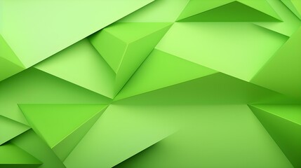 Abstract 3D Background of triangular Shapes in light green Colors. Modern Wallpaper of geometric Patterns
