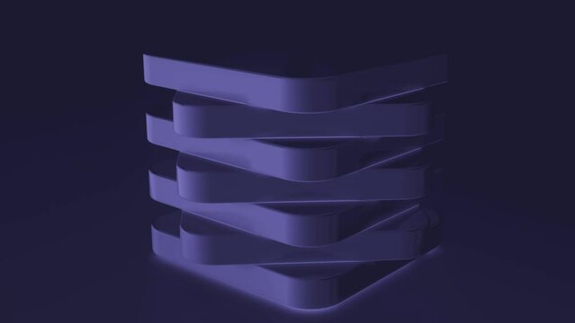 rotierende Bl&ouml;cke, Geometrie, Hintergrund, abstufung, 3D, futurisch, gleichm&auml;ssig, ordnung, sieben, schwarz, lila, violett