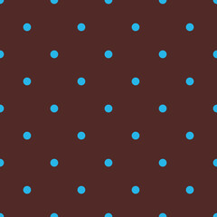 blue Polka Dots Pattern Repeat on dark Background