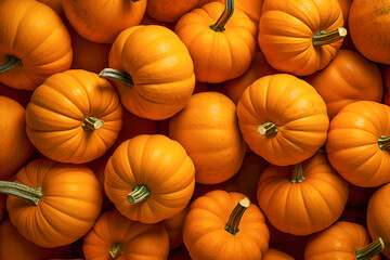 Small orange pumpkins background