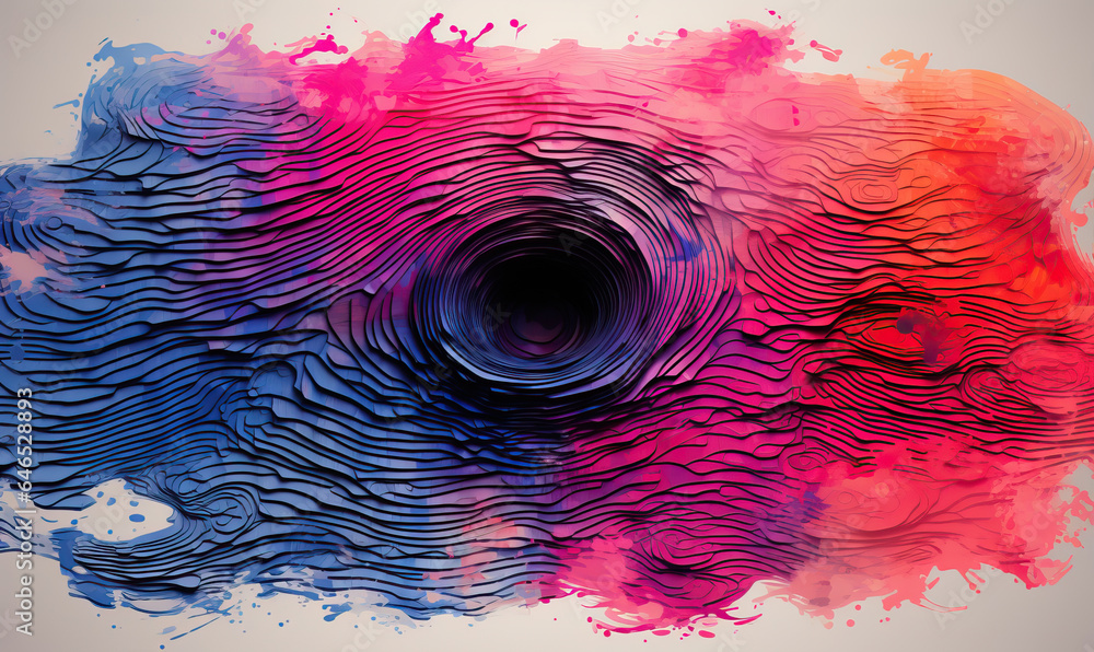 Poster abstract texture background with circle lines in color.
