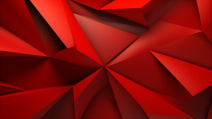 Abstract 3D Background of triangular Shapes in red Colors. Modern Wallpaper of geometric Patterns
