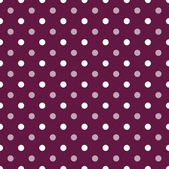 white Polka Dots Pattern Repeat on purple Background
