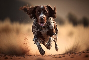 hunting dogs on the hunt. Generative AI,