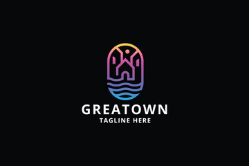 Great Town Real Estate Pro Logo Template
