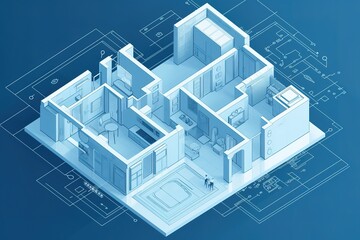 modern house plan. Generative AI