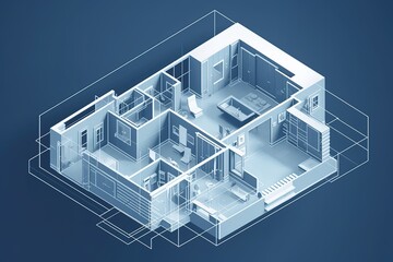 modern house plan. Generative AI