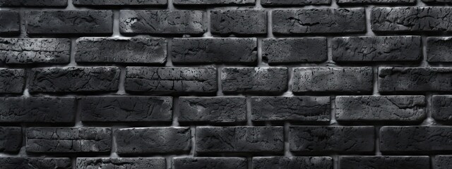 Seamless Abstract Black brick wall texture background for pattern background. Repeat abstract...