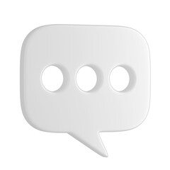 Fototapeta premium a 3D Message Illustration isolated on a white background