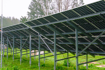 Solar panel with nano coating. Renewable energy from the sun, green energy, concept Generate...