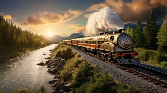 power and majesty of railway transport, vintage locomotives