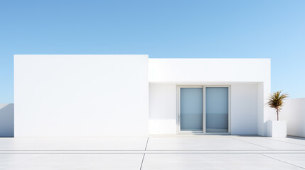 abstract architecture background white building made with generative AI