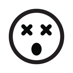 Emoji face reaction icon design