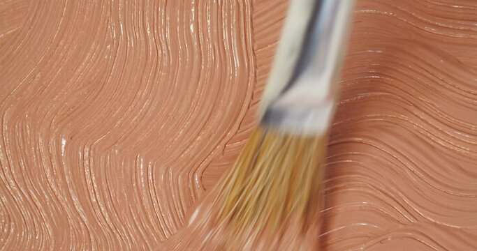 Liquid Foundation Background. Makeup Concept. BB Cream Strokes, Smears. Liquid Powder Backdrop. Cosmetics Texture 