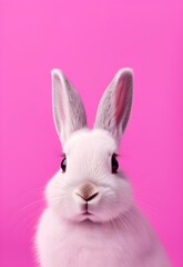 A Minimalist Pop Art Rabbit: Bold Lines and Vibrant Colors Bring Wildlife to Life in Contemporary Style