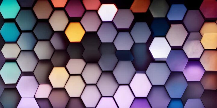 abstract colorful background with hexagons