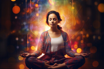 Frau bei der Meditation