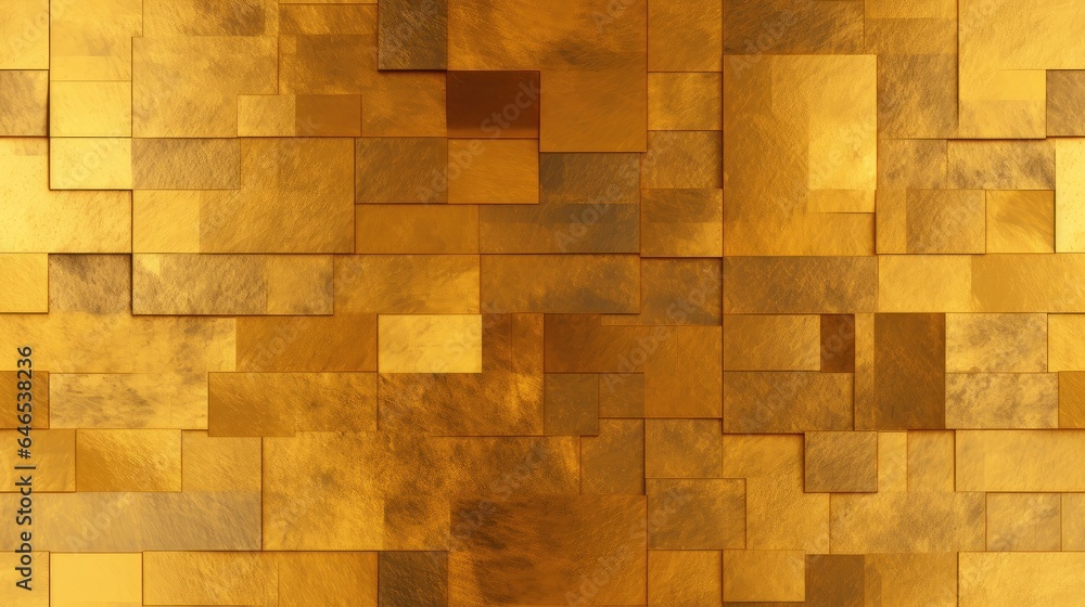 Poster seamless golden square tile texture background. versatility of this design element, perfect for inte