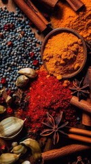 A closeup magazine quality shot of a traditional spices, AI Generated