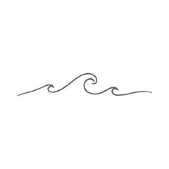 wave drawing, wave illustration, Handdrawn adventure element