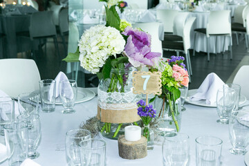 Reception Of Social Events; Tables Decorated For Events: Parties, Birthdays, Weddings, And Other Events.