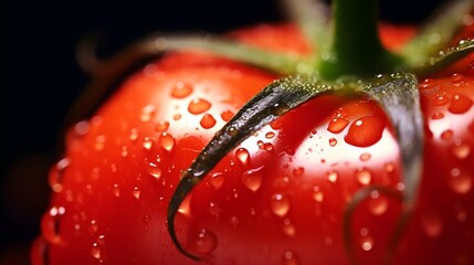 Extreme close up photo of tomatoes.