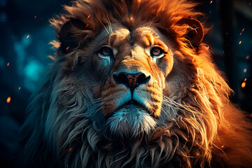 Fototapeta premium lion in the forest