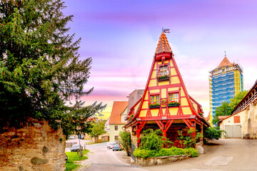 Altstadt, Rothenburg ob der Tauber, Bayern, Deutschland 