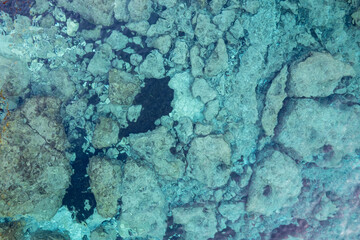 Still calm sea or ocean blue water surface background