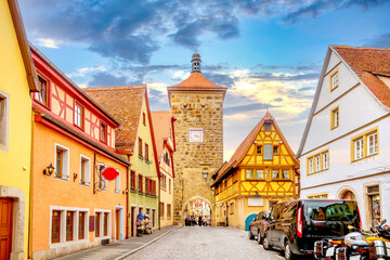 Altstadt, Rothenburg ob der Tauber, Bayern, Deutschland 