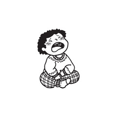 Handdrawn kid illustration, child drawing, cute kid