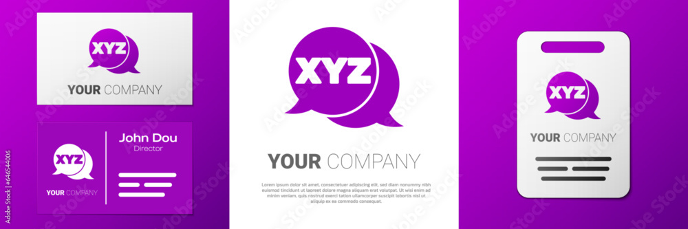 Poster logotype xyz coordinate system icon isolated on white background. xyz axis for graph statistics disp