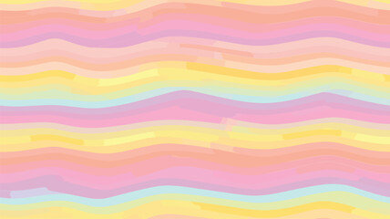 Colorful trendy pastel color stripe seamless pattern illustration. Distorted geometric striped line background in vintage psychedelic y2k style.
