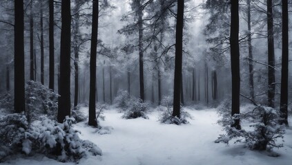 Fototapeta premium Frozen Woods by the Lakeside