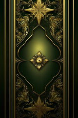 A green book cover with a Copy Space, Generative AI