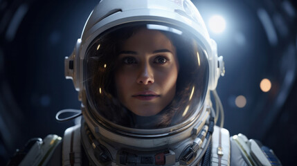 Pioneering the Cosmos: A Woman Astronaut's Journey in Space, Advancing the Frontiers of Science and Astronomy.