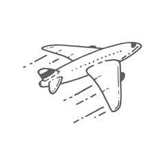 flight airplane drawing, airplane illustration