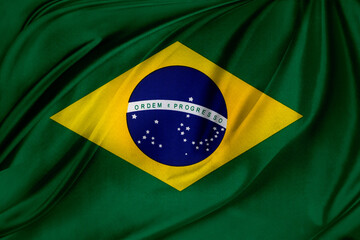 Silky Brazilian flag