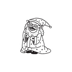 Handdrawn kid illustration, child drawing, cute kid, wizard boy