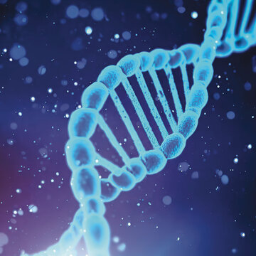 Helix of DNA representation, digital image
