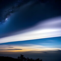 Fototapeta na wymiar Night sky with clouds. Dark dramatic sky background with space for design.