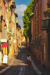 Fototapeta na wymiar View of Provence typical city Aix en Provence with old house facade in the morning