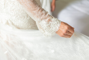 Robe de mariée, dentelle