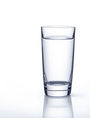 Glass Of Water On A White Background Isolated