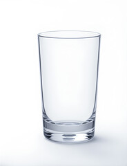 Empty Glass Of Water On A White Background Isolated