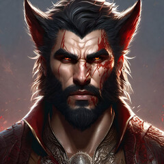 Half man half wolverine werewolf style fantasy character and cartoon