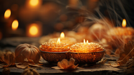 Thanksgiving. holiday mostly associated with end of agricultural work. time to thank God for harvest and help in growing and for all nation's achievements throughout year. banner, copy space, card.