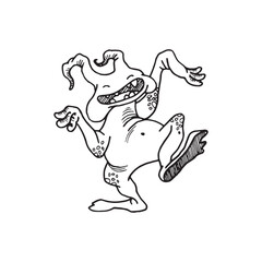 Handdrawn magic creature, Magic animal drawing