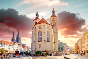 Neupfarrplatz, Regensburg, Bayern, Deutschland 